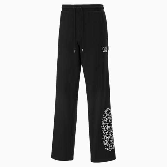 PUMA Mens Pants | x MR. DOODLE Sweatpants Puma Black - Picture 7 of 7
